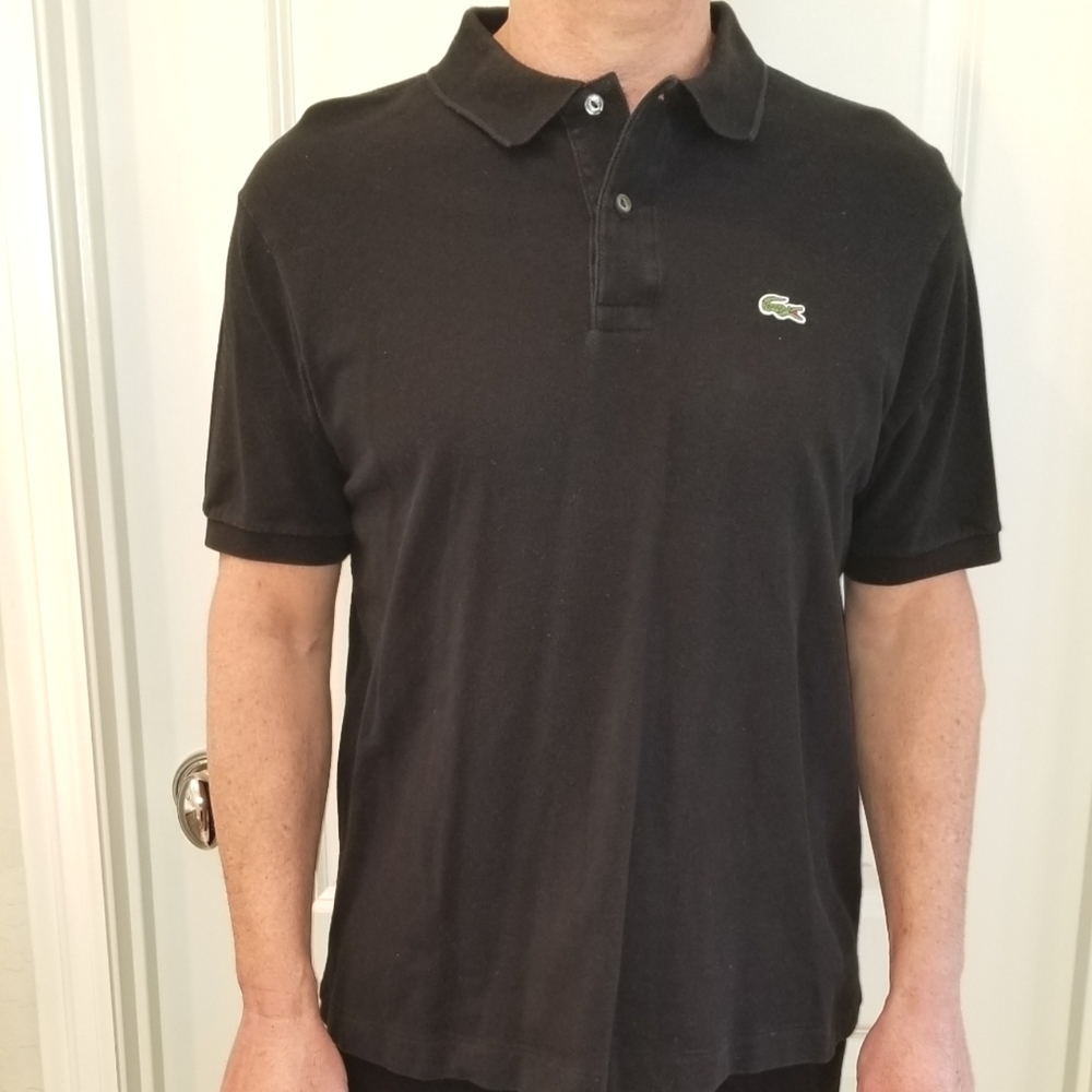 Lacoste Men's Black Polo Size Large